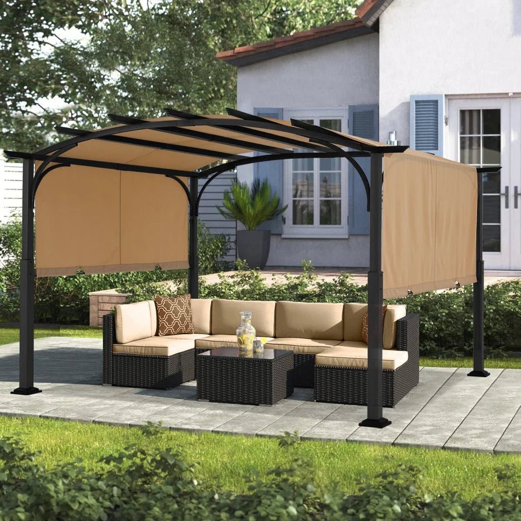 Steel Pergola with Canopy The Pergolas Group