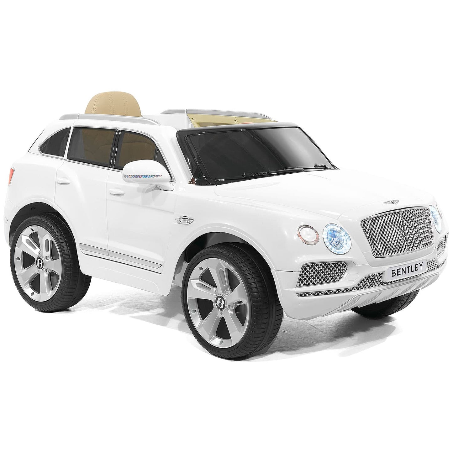 Bentley Bentayga 12V Kids Ride on Car SUV with R/C Parental Remote Control | White