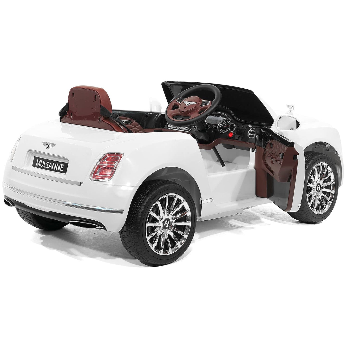 Bentley Mulsanne 12V Kids Ride on Car with Parental Remote Control | White