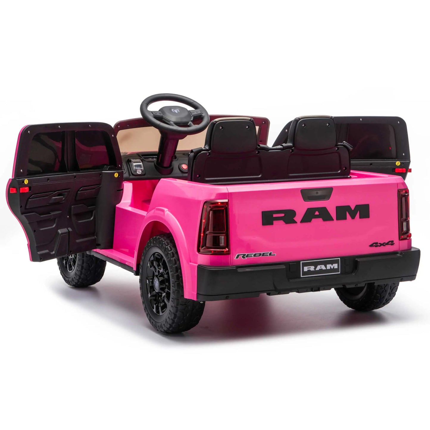 Dodge Ram 2500 Rebel 24V Kids Ride-On Car Truck with R/C Parental Remote | Pink