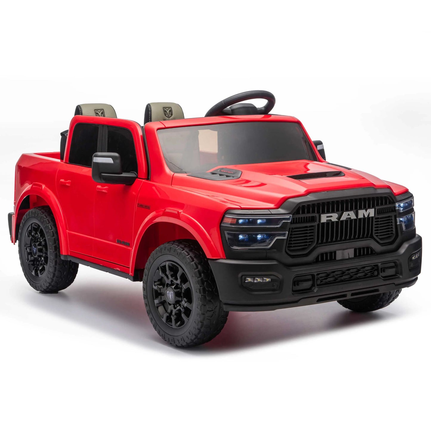Dodge Ram 2500 Rebel 24V Kids Ride-On Car Truck with R/C Parental Remote | Red