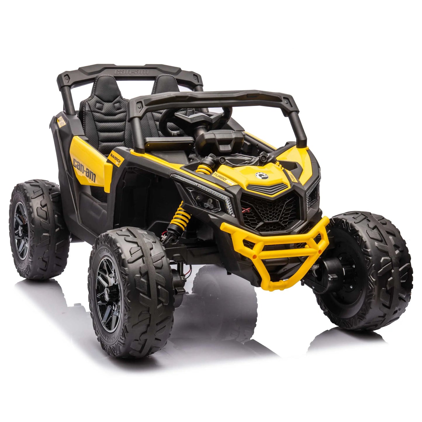 Can-Am Maverick Custom Edition 24V Kids Ride-On UTV Buggy Car | Yellow
