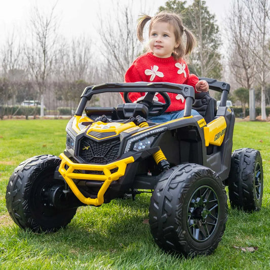 Can-Am Maverick Custom Edition 24V Kids Ride-On UTV Buggy Car | Yellow