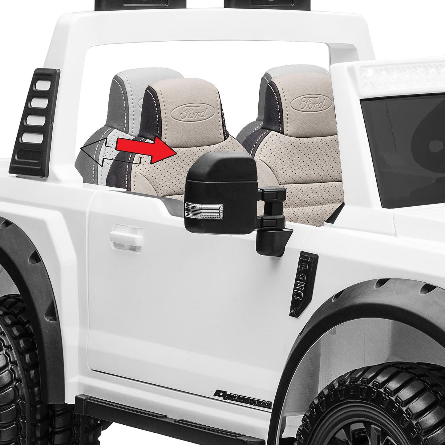 Ford F450 Custom Edition 24V Kids Ride-On Car Truck with R/C Parental Remote | Gray