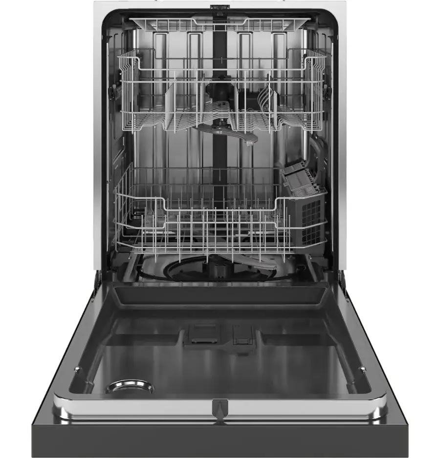 GE – 24″ Front Control Built-In Tub Dishwasher with 3rd Rack, Sanitize Cycle and 47 dBA – Stainless Steel