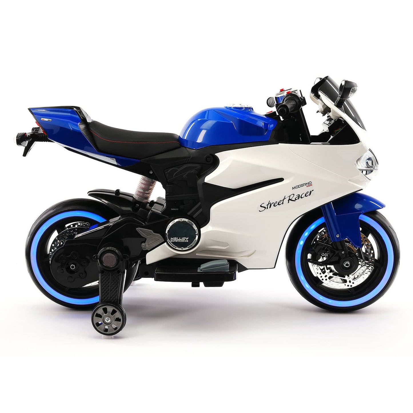 Street Racer 12V Electric Kids Ride-On Motorcycle | Blue