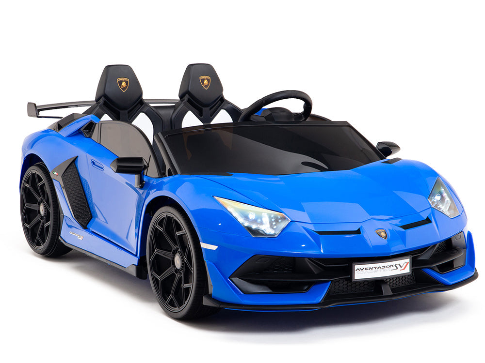 Lamborghini Aventador SVJ Drift Edition 24V Kids Ride-On Car with R/C Parental Remote | Blue