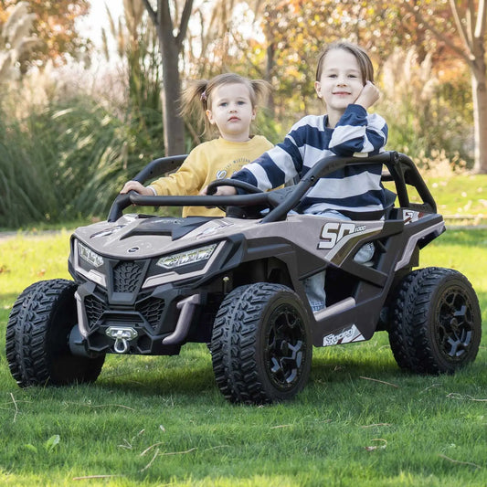 Trail Runner 24V 4WD Kids Ride-On UTV with R/C Parental Remote | Gray