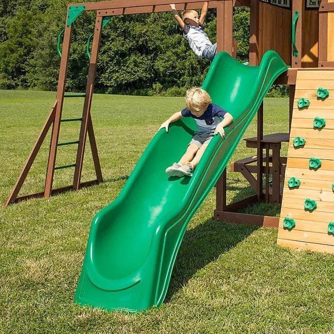 Discovery Skyfort II Cedar Swing Set – Outdoor Playset for Kids with Slides &amp; Swings