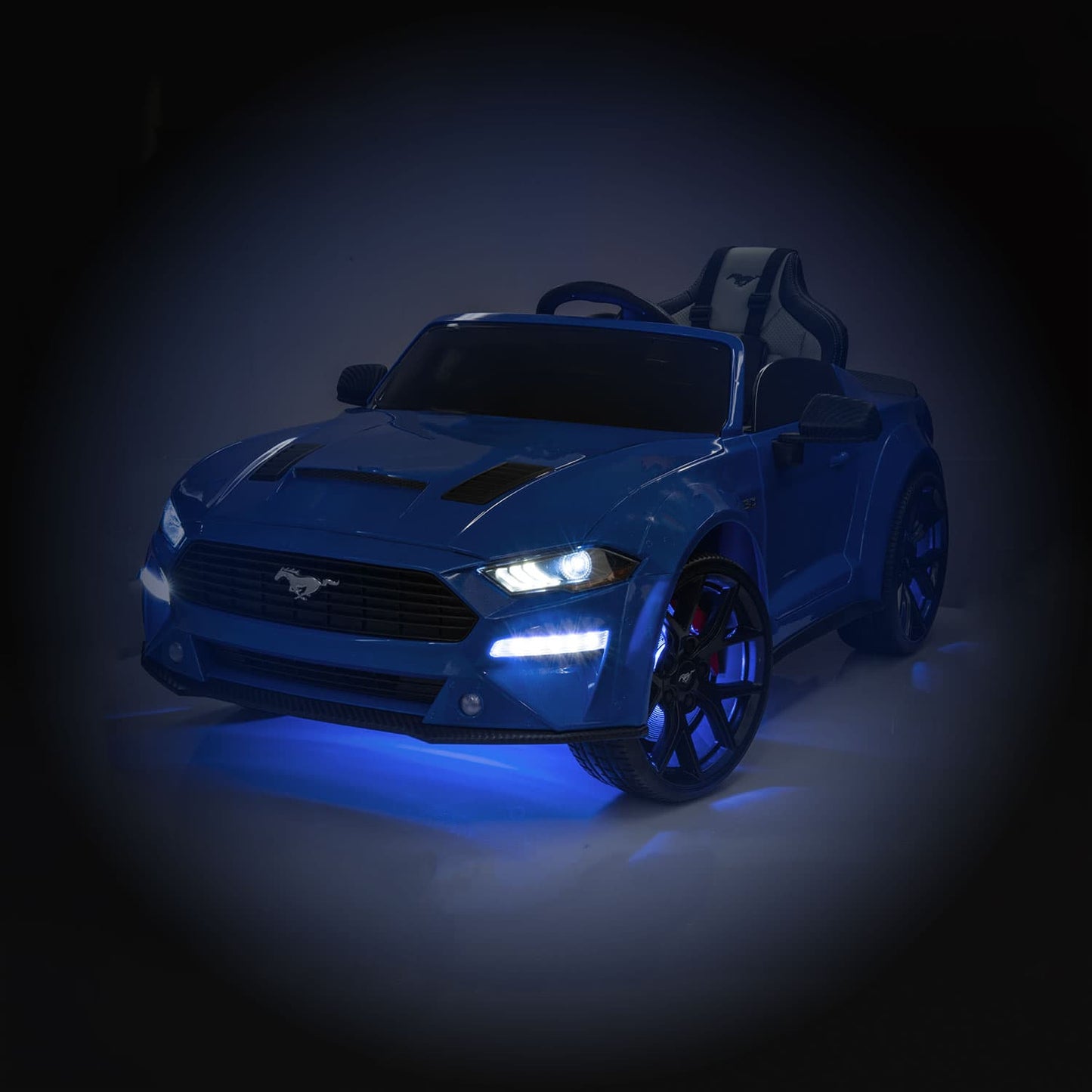 Ford Mustang GT Custom Edition 24V Kids Ride-On Car with R/C Parental Remote | Blue