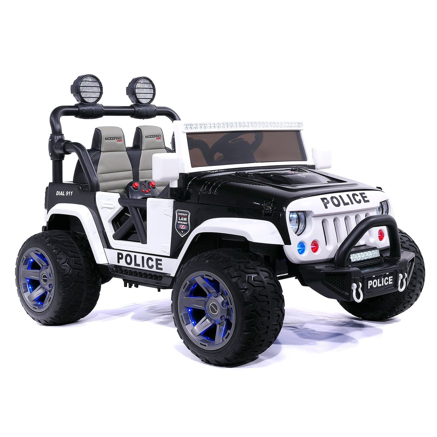 Trail Explorer 24V Kids Ride-On Car Truck with R/C Parental Remote | Police