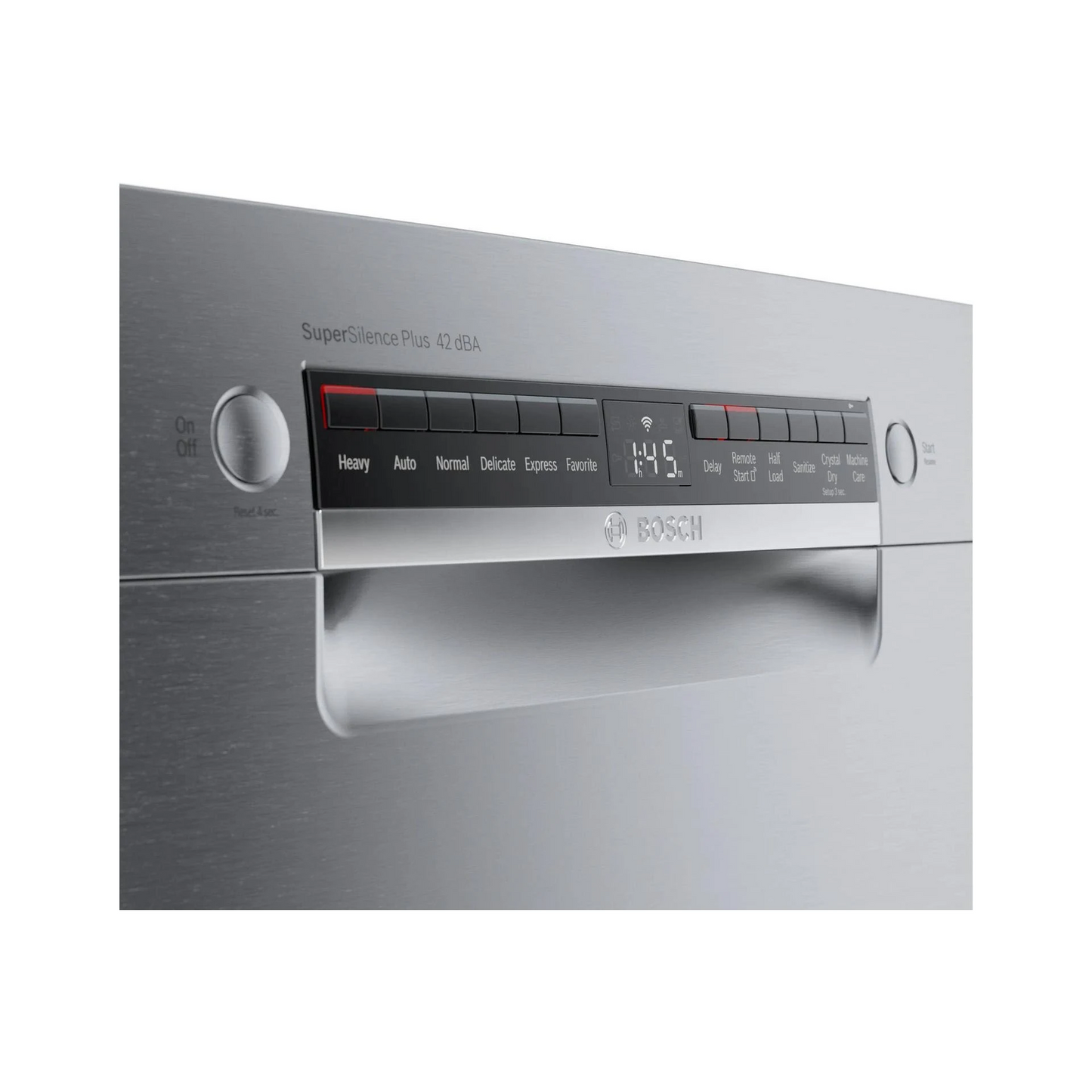 Bosch 800 Series 24 in. Top Control Smart Dishwasher with 42 dBa Sound Level, 3rd-Rack, CrystalDry &amp; Pocket – Stainless Steel