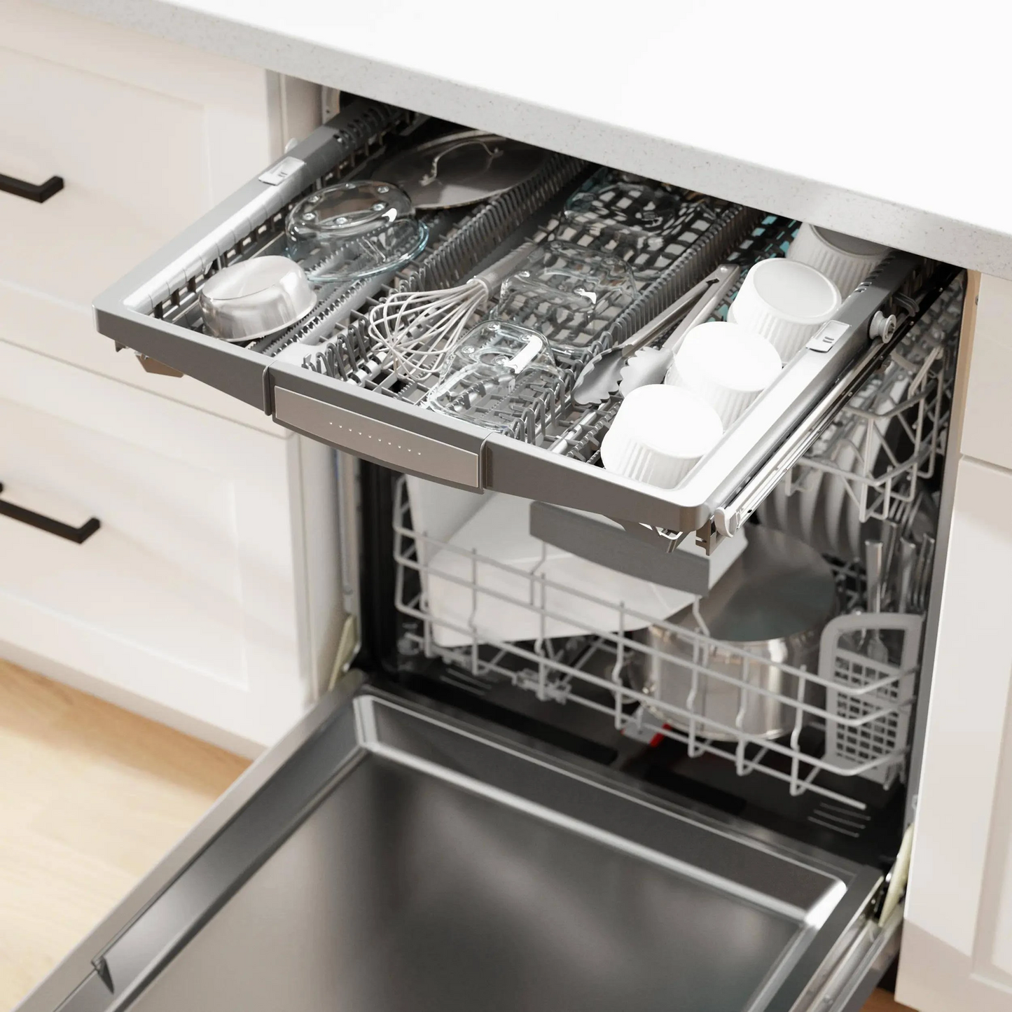 Bosch 800 Series 24 in. Top Control Smart Dishwasher with 42 dBa Sound Level, 3rd-Rack, CrystalDry &amp; Pocket – Stainless Steel