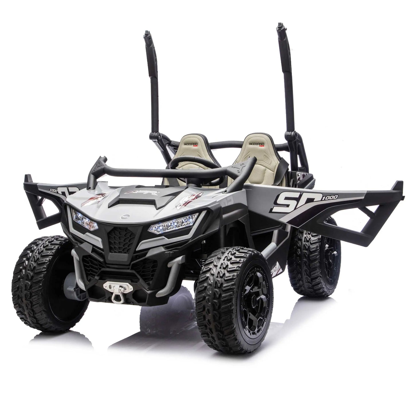 Trail Runner 24V 4WD Kids Ride-On UTV with R/C Parental Remote | Gray