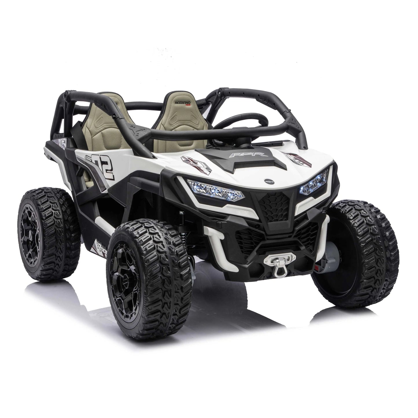 Trail Runner 24V 4WD Kids Ride-On UTV with R/C Parental Remote | White