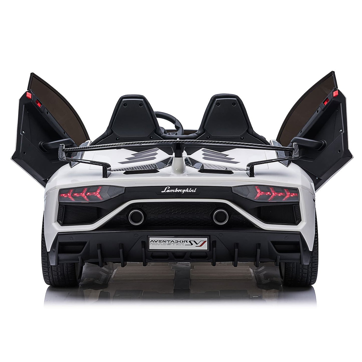 Lamborghini Aventador SVJ 24V Kids Ride-On Car with R/C Parental Remote | White