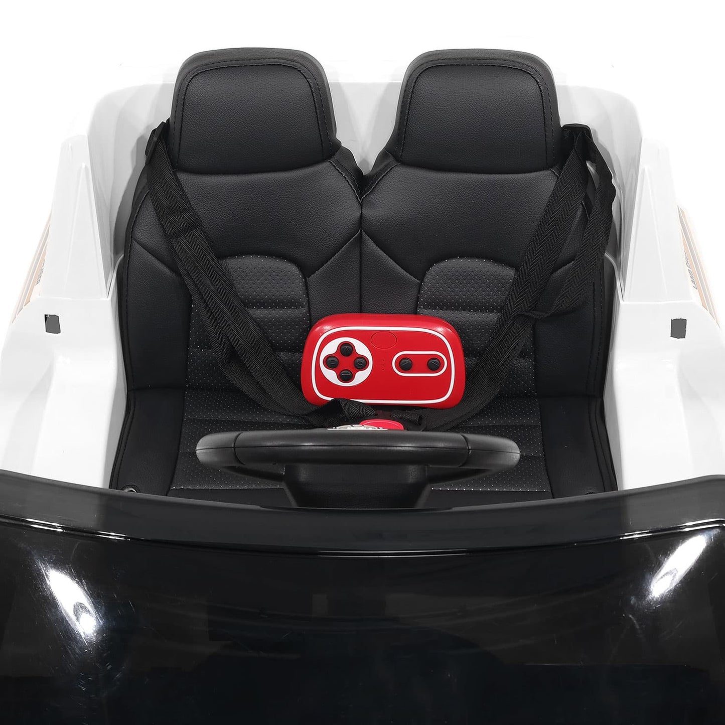 Toyota Land Cruiser 12V Kids Ride-On Car with R/C Parental Remote | White